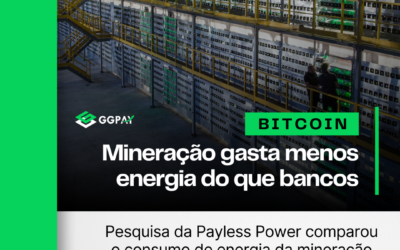 Mineração de Bitcoin gasta menos energia do que os bancos 